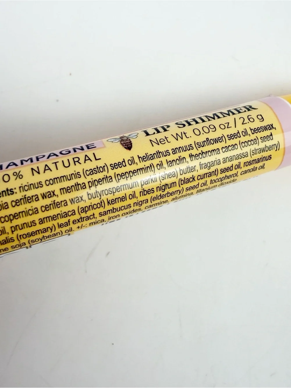 THREE Burt's Bees Lip Shimmer Champagne 0.09 oz ea New Original.